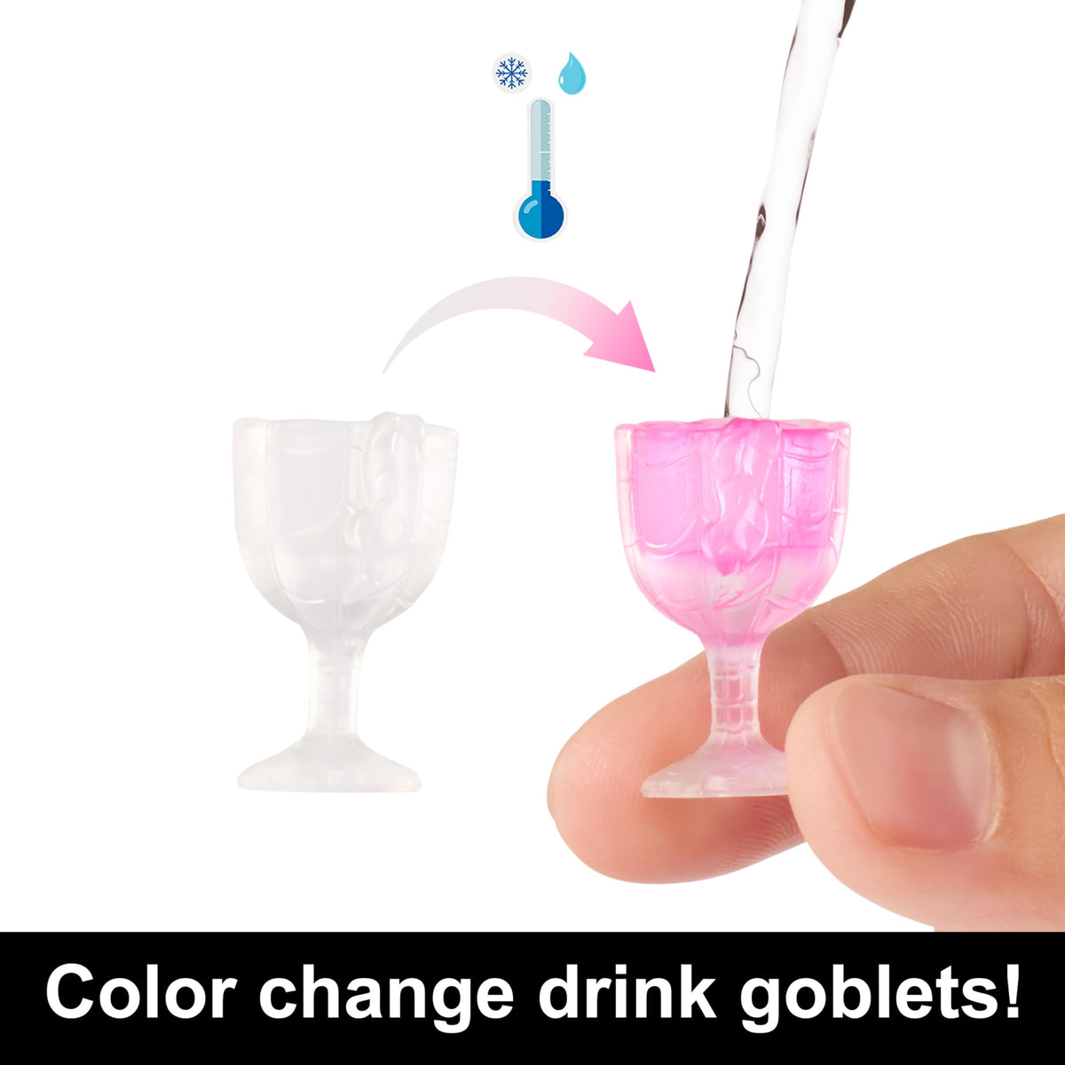Doll & Playset with Food Accessories & Color-Change Drinks B7008