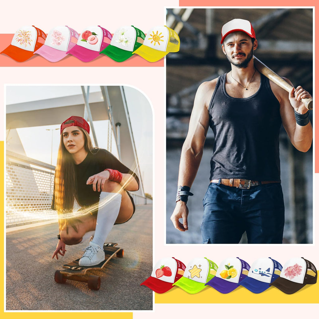 30 Pcs Kids Adjustable Mesh Trucker Hats R898