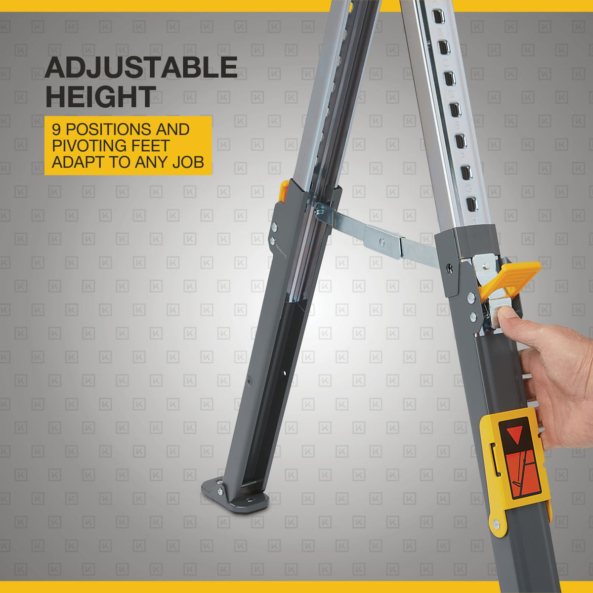 32in. Adjustable Steel Sawhorses, Pair Q623
