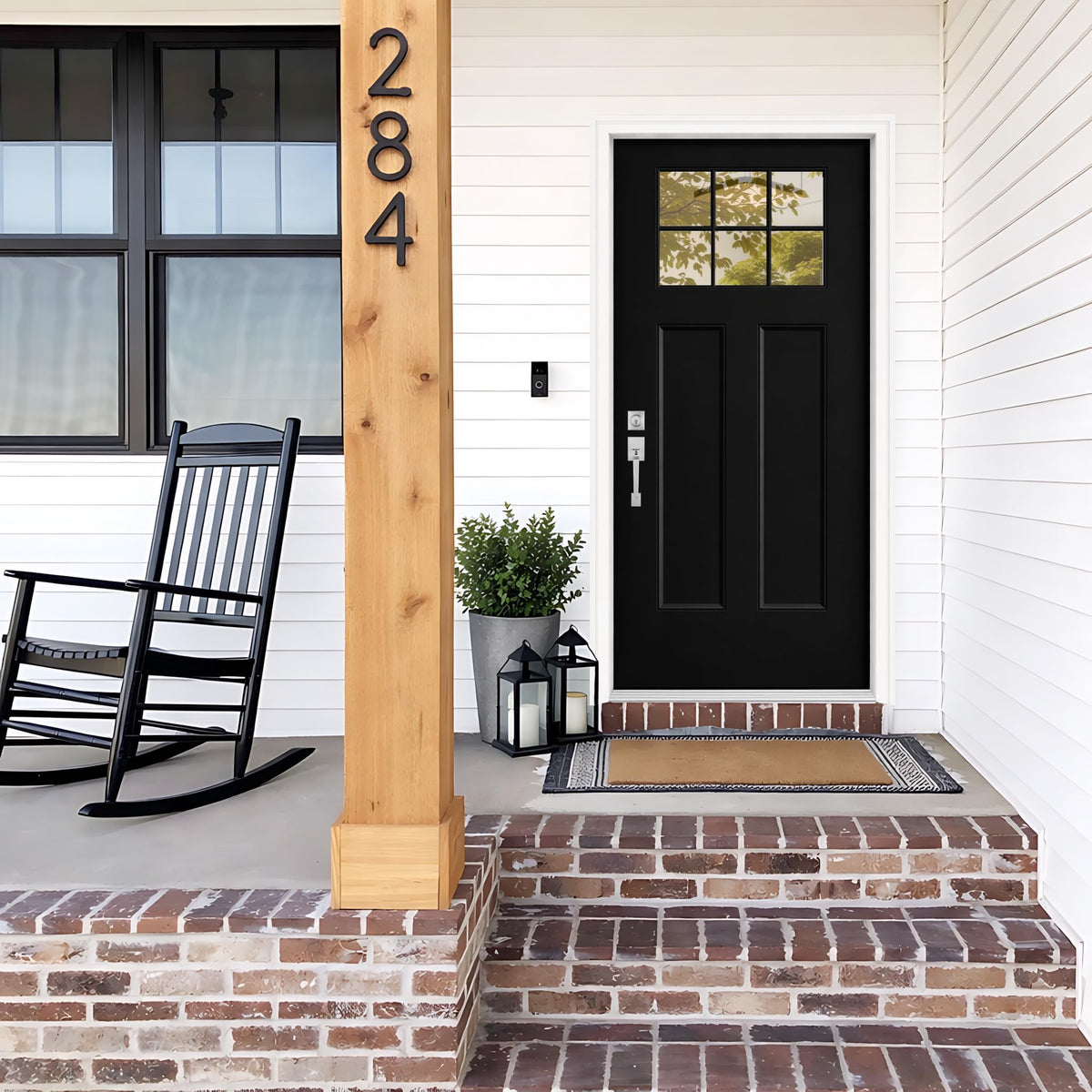36 x 80 Black Fiberglass Entry Door Y8574