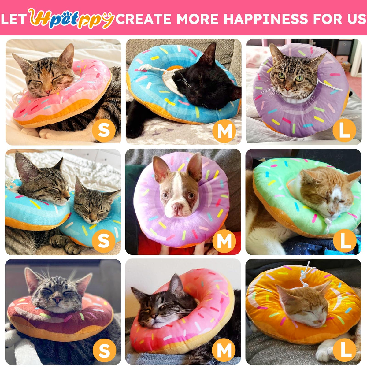 Soft Adjustable Cat Recovery Cone Collar L411