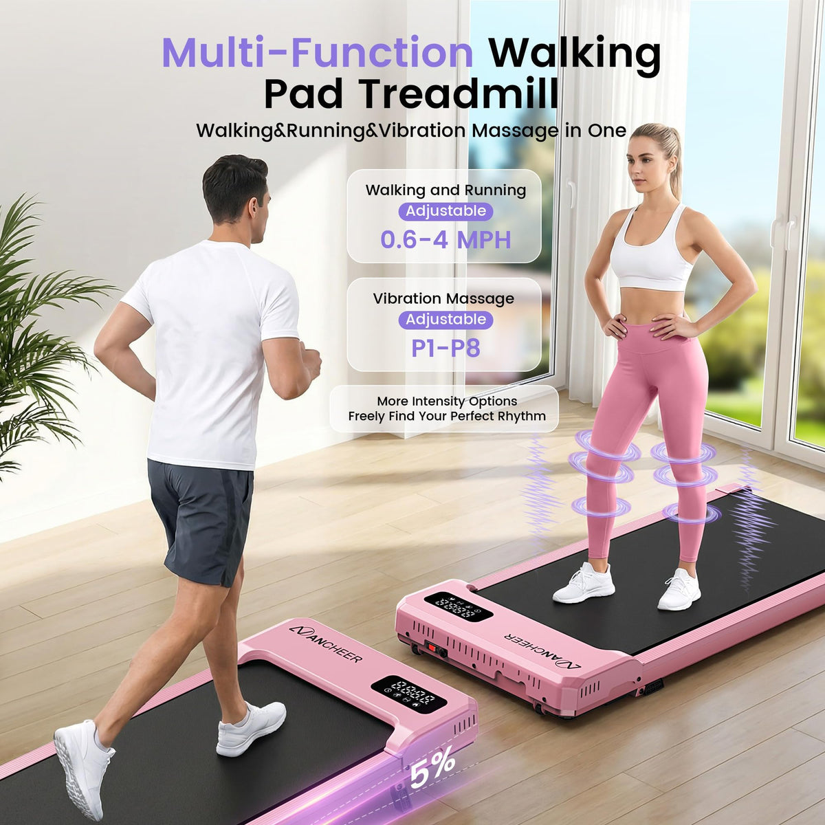 Walking Pad with Incline Treadmill Z74094