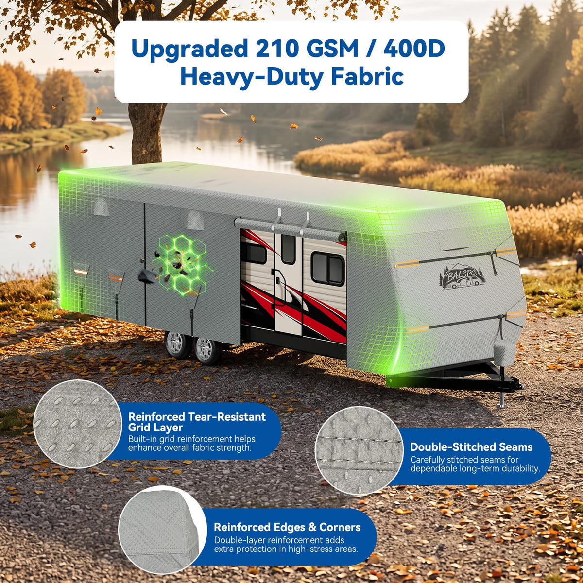 Heavy Duty Waterproof RV Cover 14-16ft B567