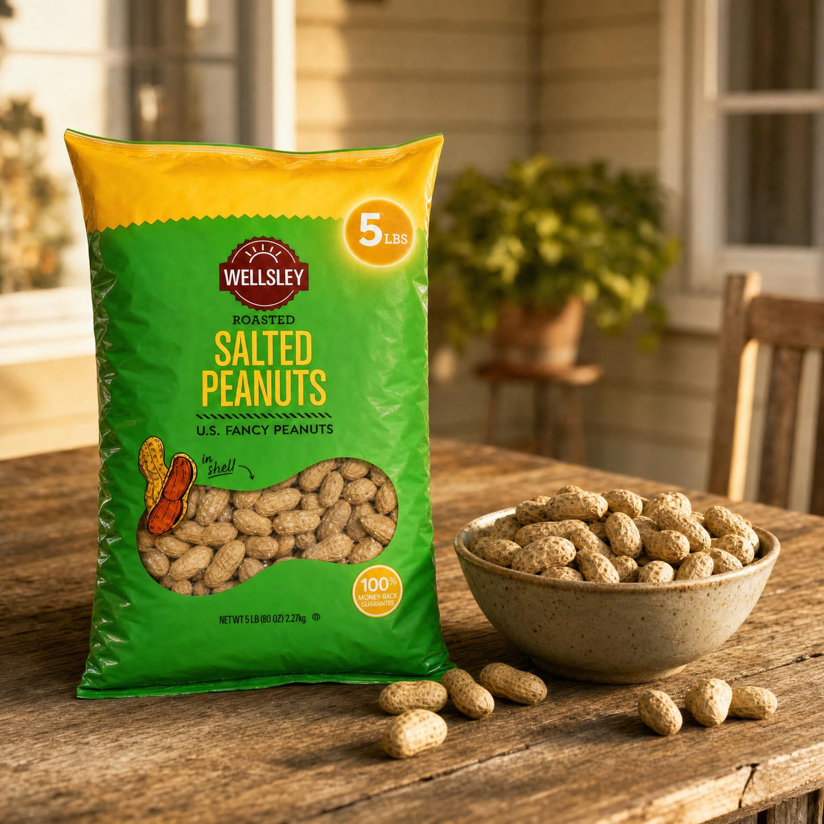 Salted Roasted Peanuts in Shell 5 lb Bag E5172