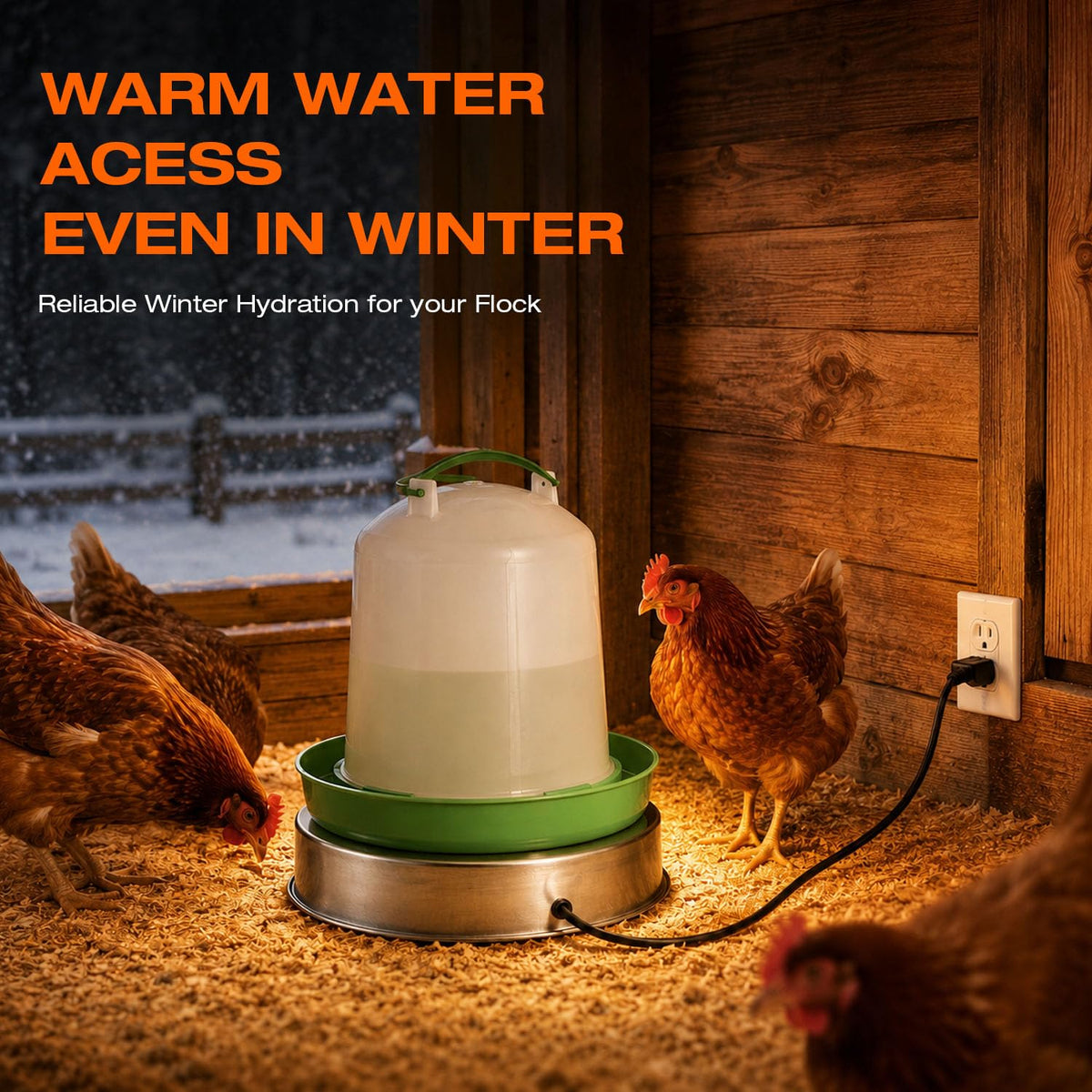 Heated Chicken Waterer 13 Inches S20311