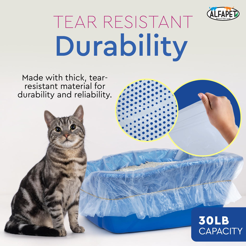 Extra Giant 60 Count Tear-Resistant Waterproof Cat Litter Box Liners L551