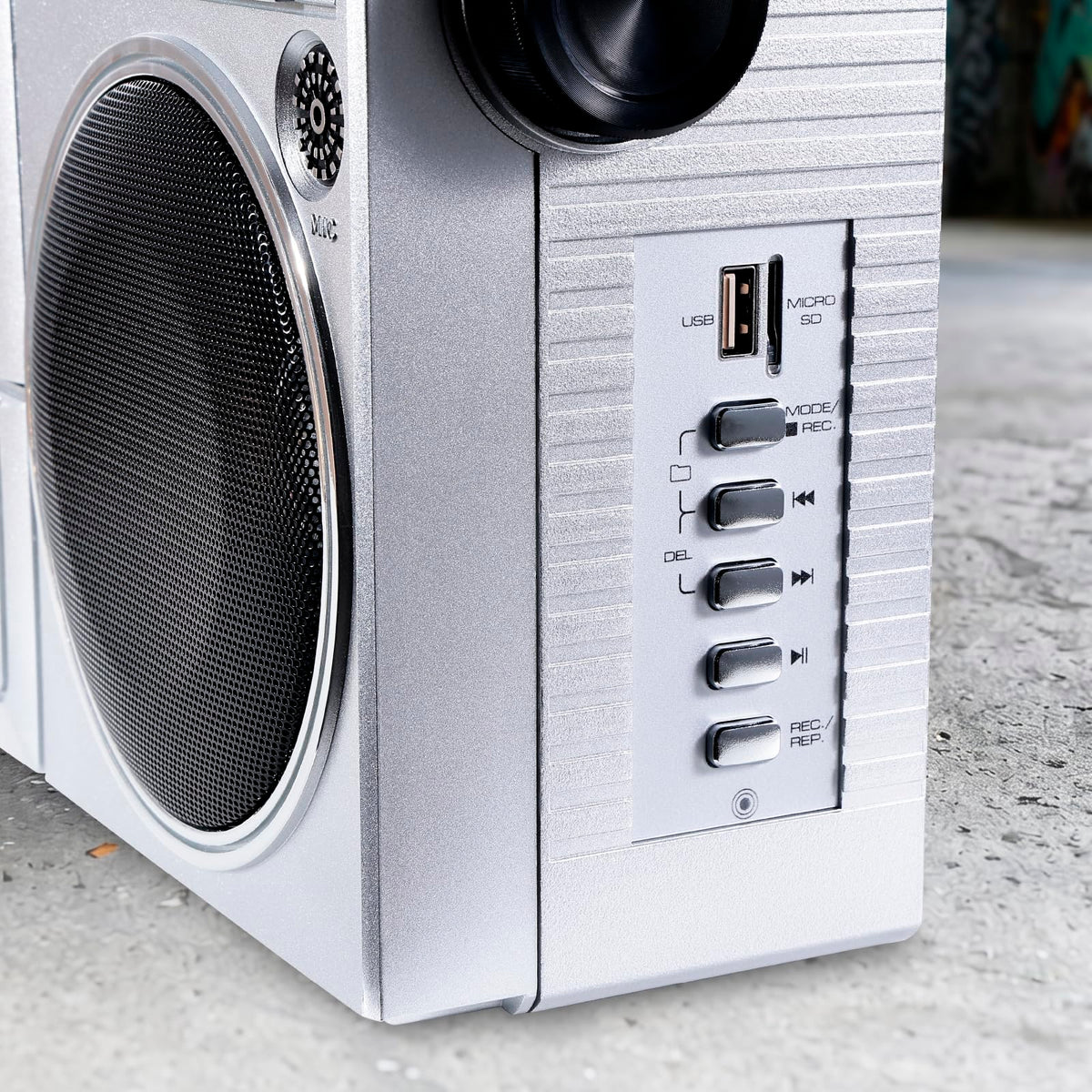 Portable Retro Boombox Bluetooth Speaker with Cassette Player H728653