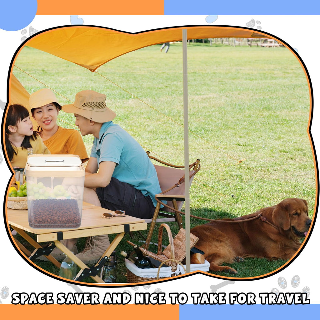 2 Pack 30 Lbs Airtight Dog Food Storage Container with Scoops Z587