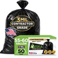55 Gallon 3 Mil Heavy Duty Contractor Trash Bags L36654