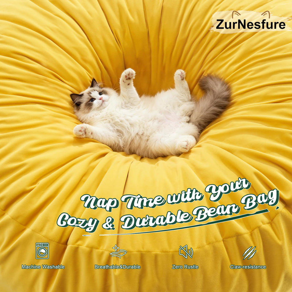 Yellow Memory Foam Bean Bag Chairs I300