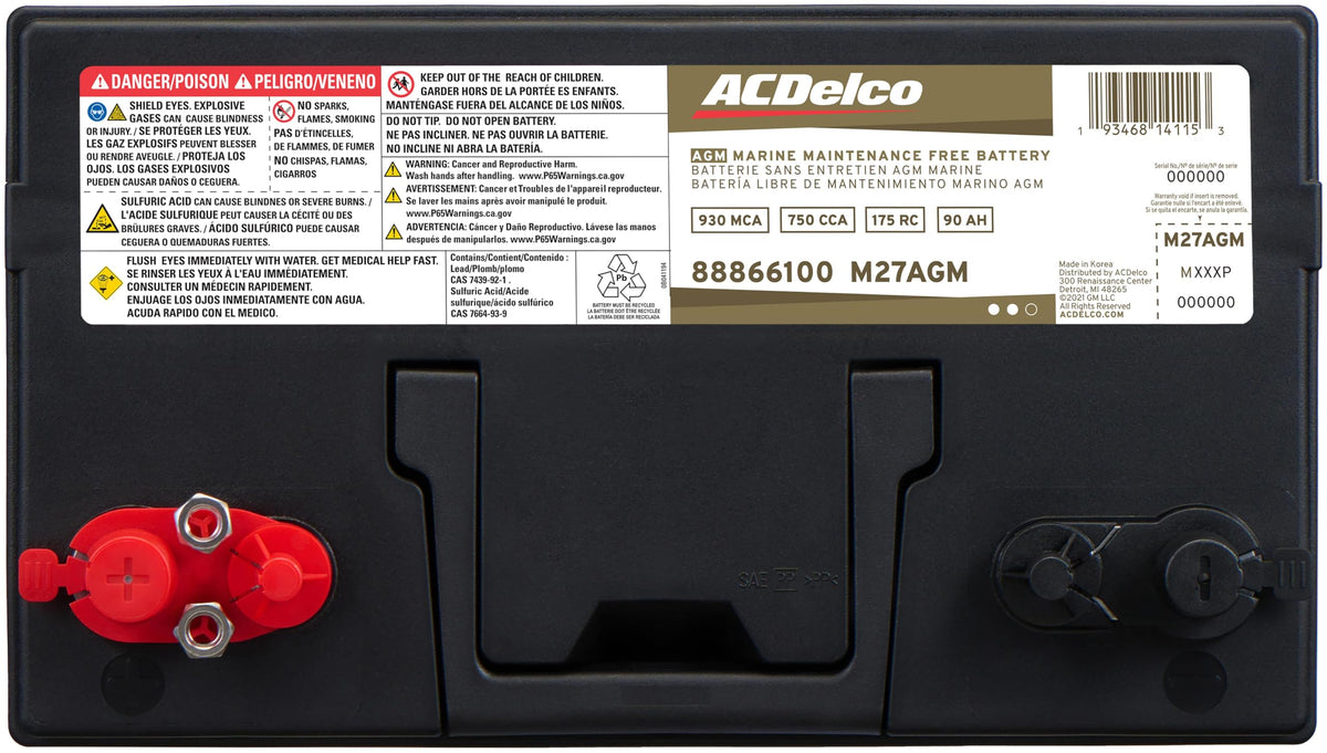 Marine AGM BCI Group 27 Battery R19468