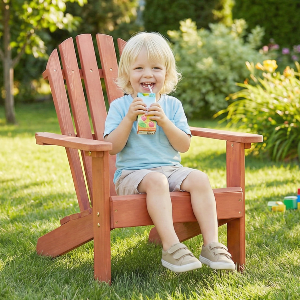 Kids Outdoor Wooden Adirondack Chair F9287