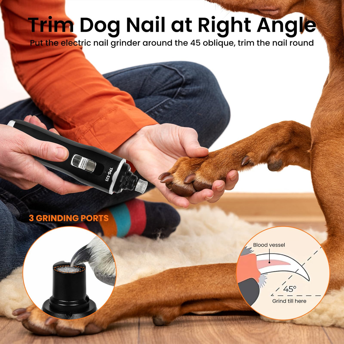 Rechargeable Electric Pet Nail Grinder X67072