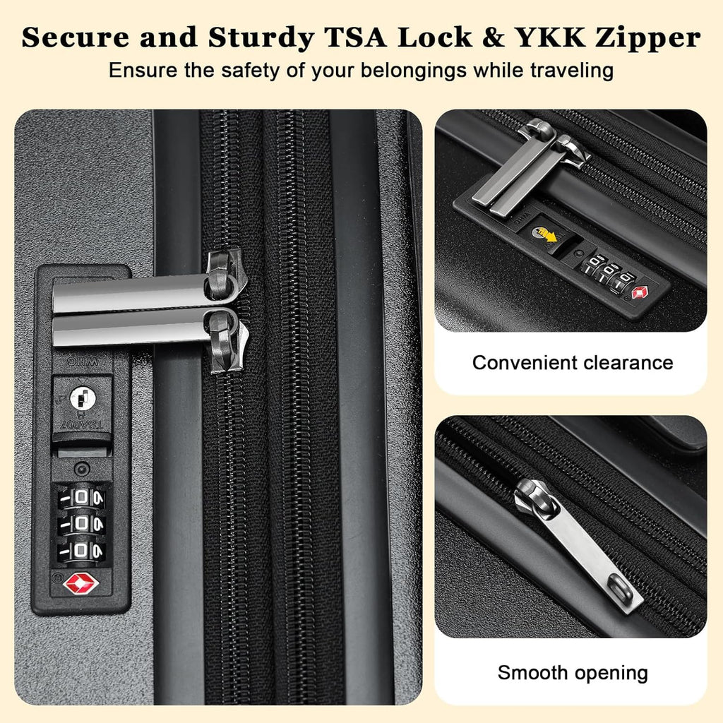 Expandable 16 Inch Underseat Carry On Luggage R808