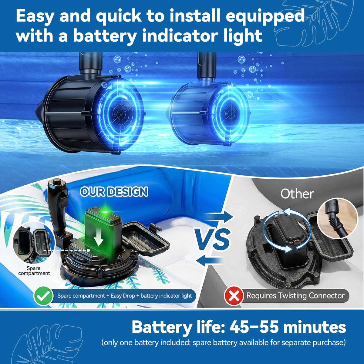Rechargeable Motorized Pool Float Lounger with Canopy and Cup Holder S529