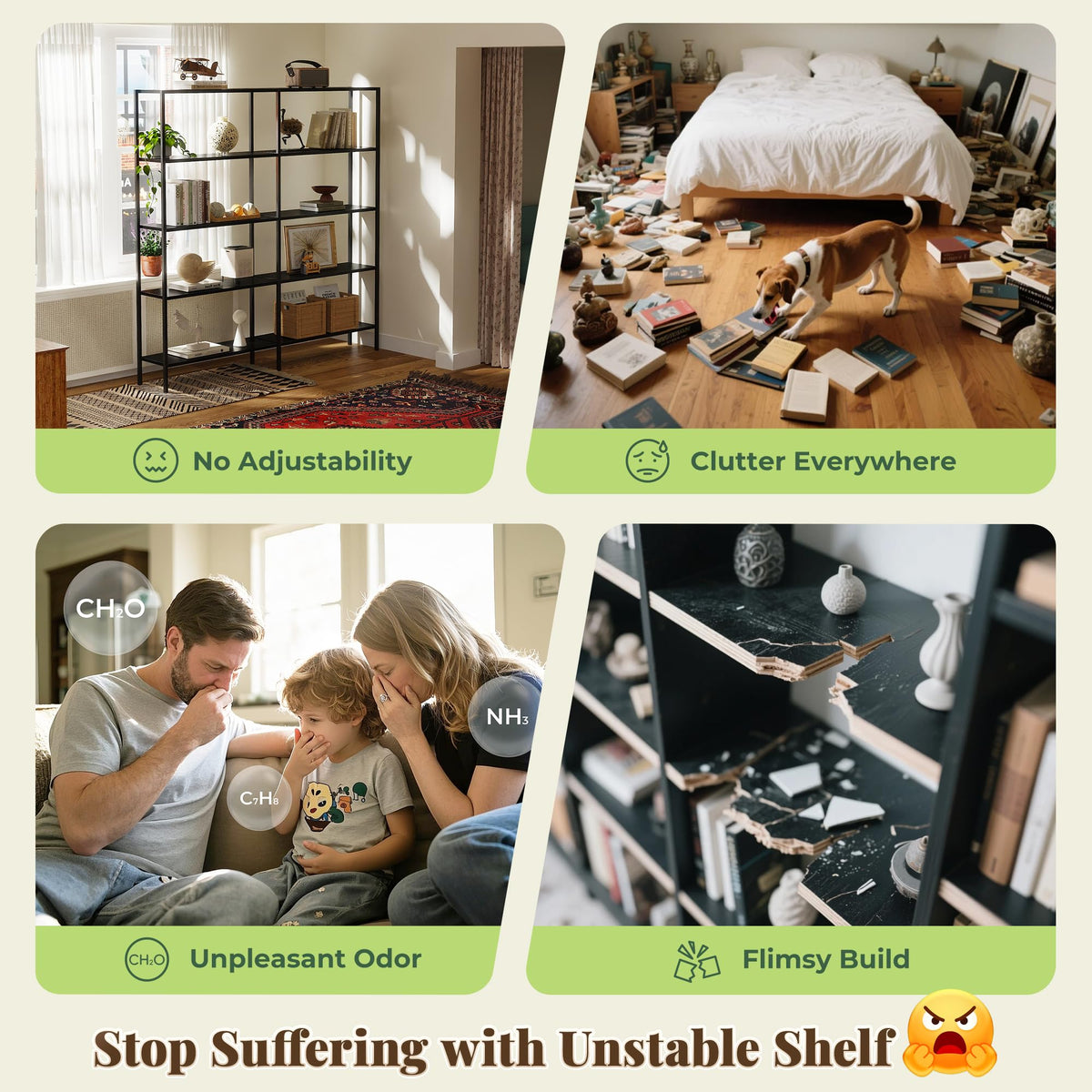 5 Tier L Shaped Corner Bookshelf with 10 Open Shelves K543786