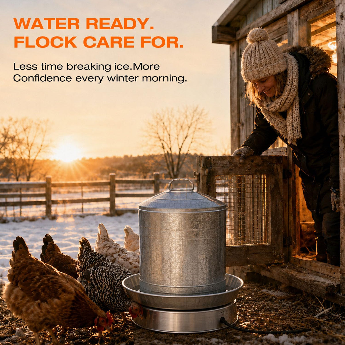 Heated Chicken Waterer 13 Inches S20311