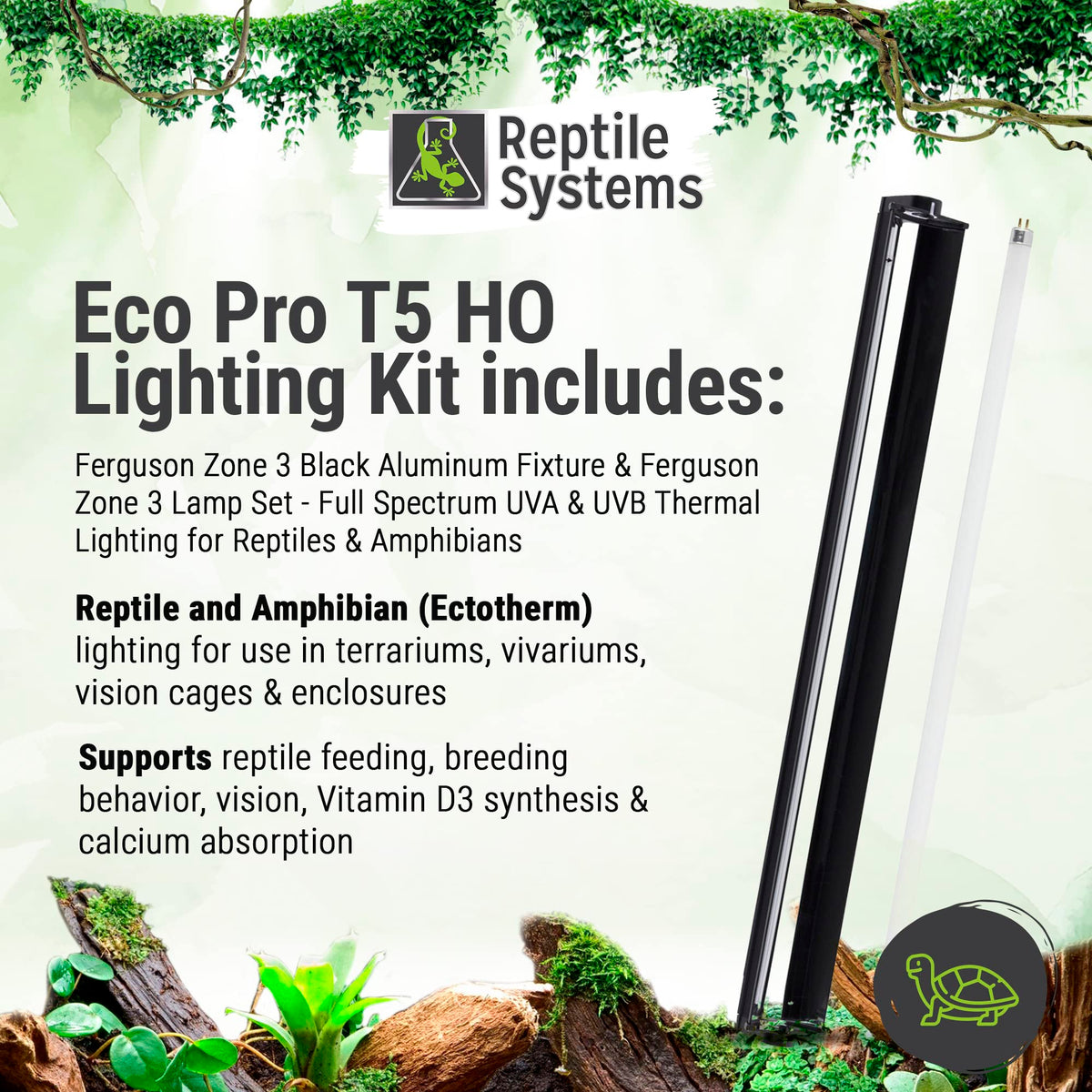 36in 39w Reptile Lighting Kit with HOT5 Lamp Y171