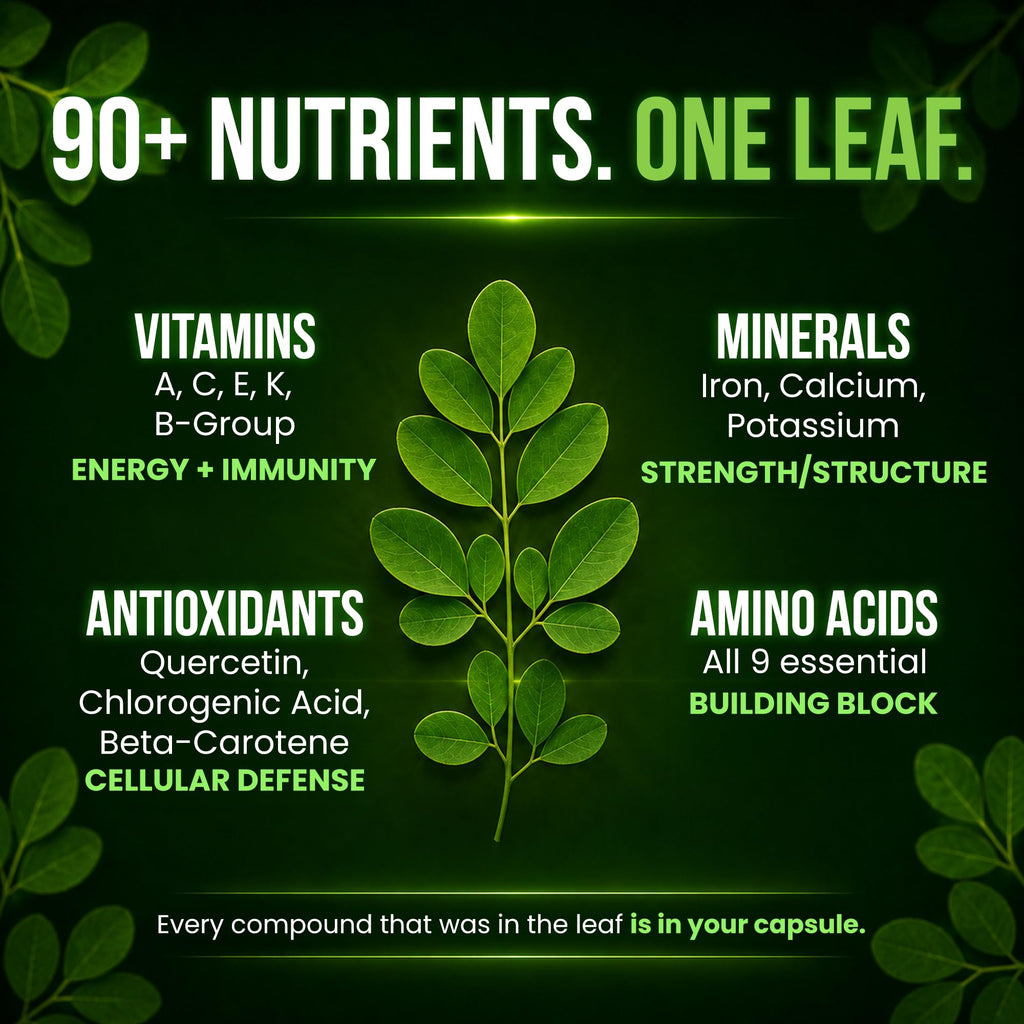 Organic Moringa 1000mg 120 Vegan Capsules T71085