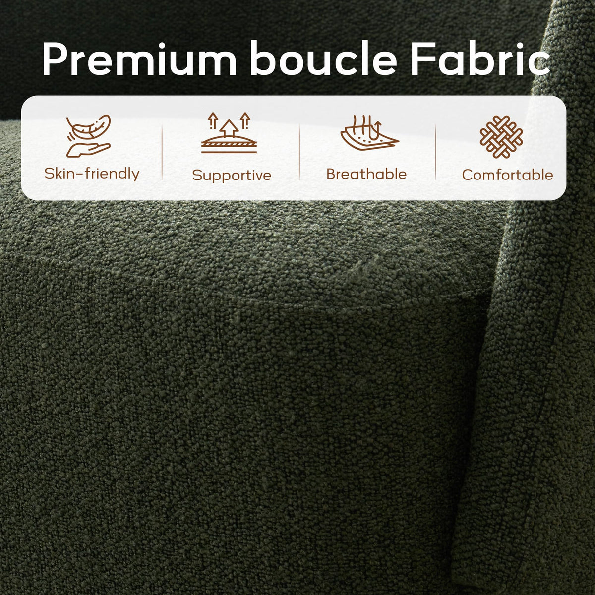 Boucle Swivel Accent Chairs Set of 2 Green H52324