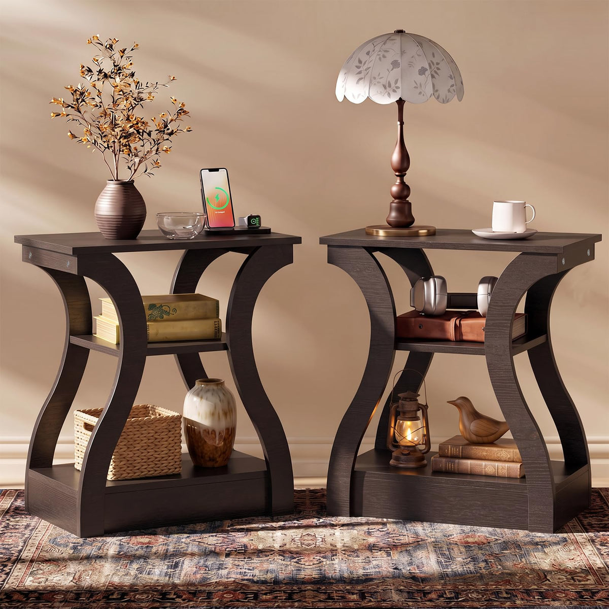Brown End Tables Set of 2 P795