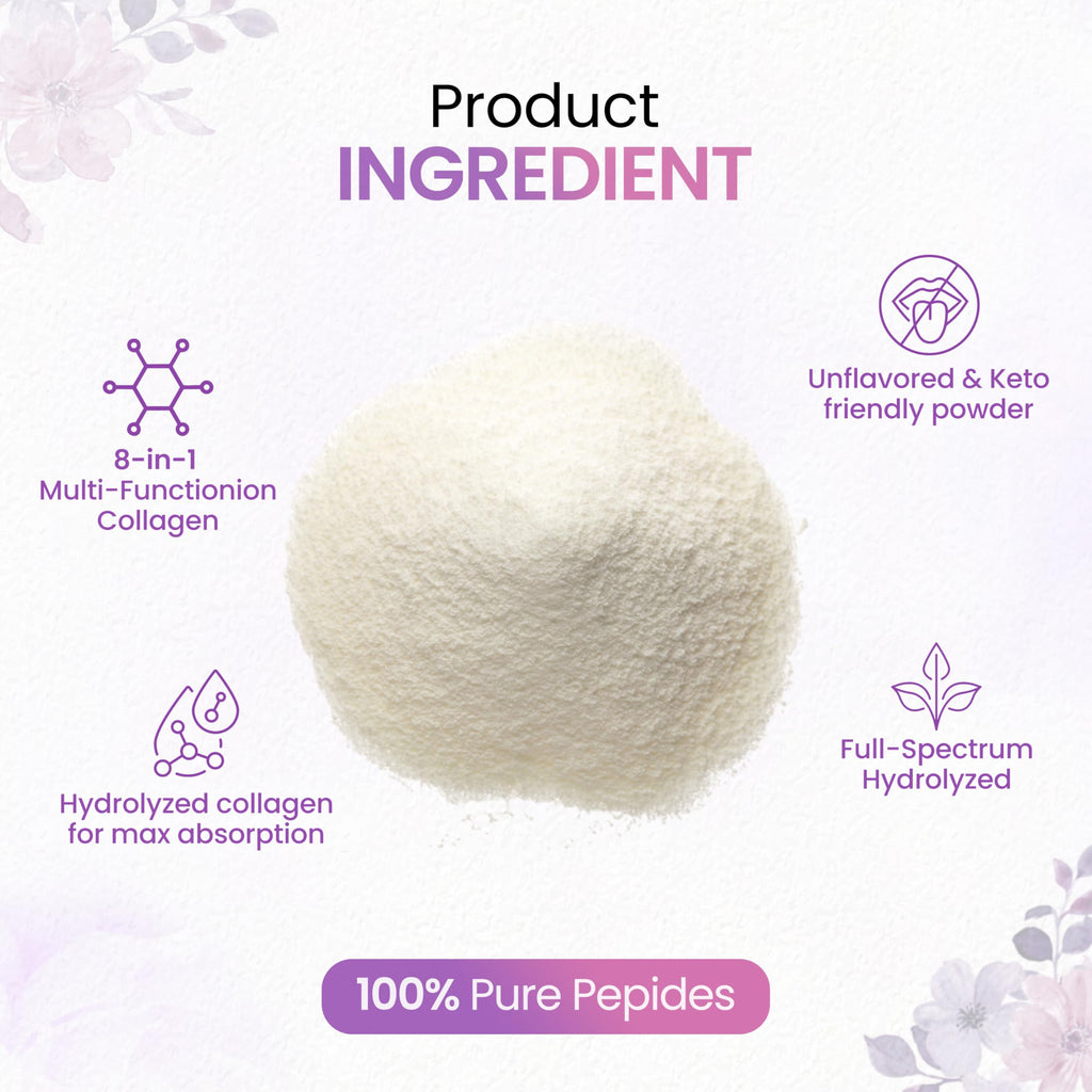 Multi Collagen Peptides Powder 1lb Types I II III V X C843937