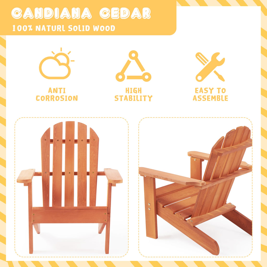 Kids Outdoor Wooden Adirondack Chair F9287