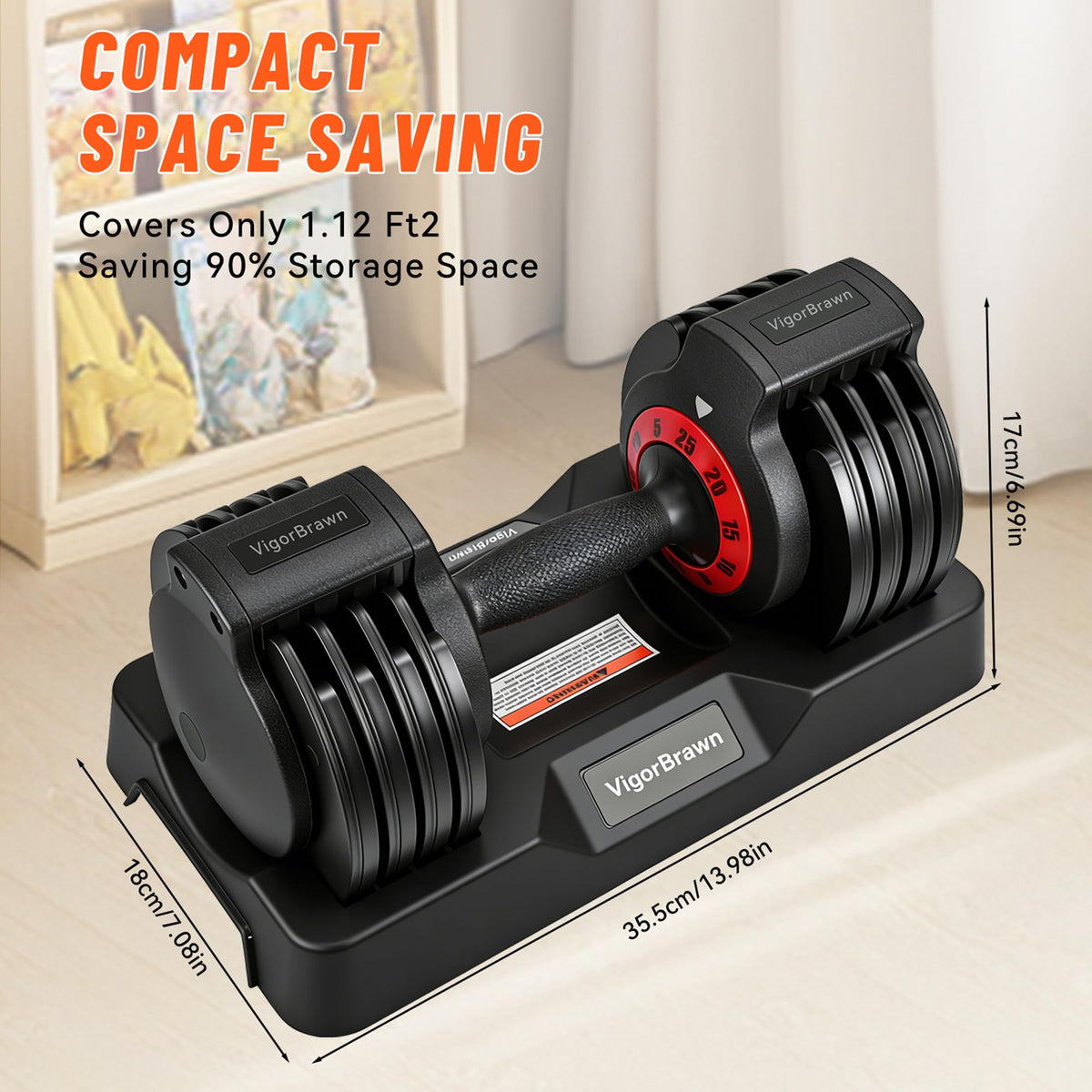 Adjustable Dumbbell Set with Storage Case V966