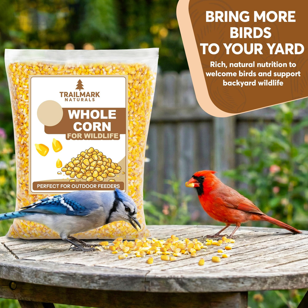 Whole Corn 20 LB Bird Seed & Wildlife Feed X68343