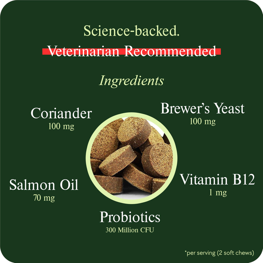 Chewable Flea and Tick Prevention for Dogs 120 Chews Beef J965