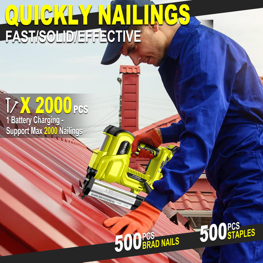 2" Cordless Brad Nailer, 2-in-1 21V Electric Brad Nailer with Battery M314
