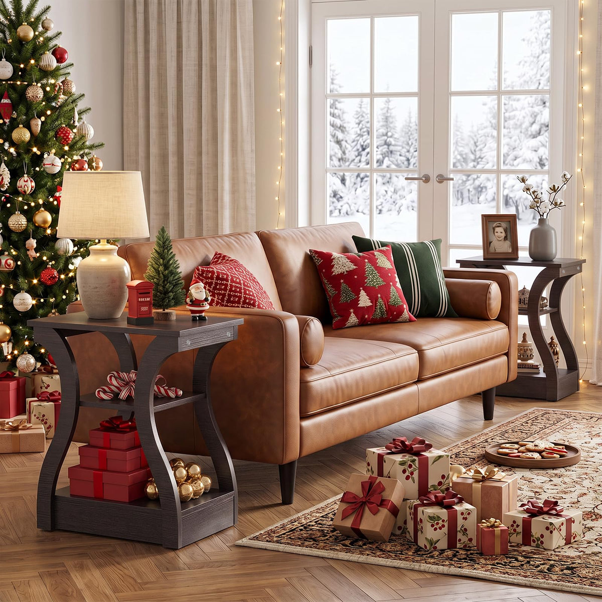 Brown End Tables Set of 2 P795