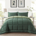 King Size Green Comforter Set with 2 Pillow Cases S458