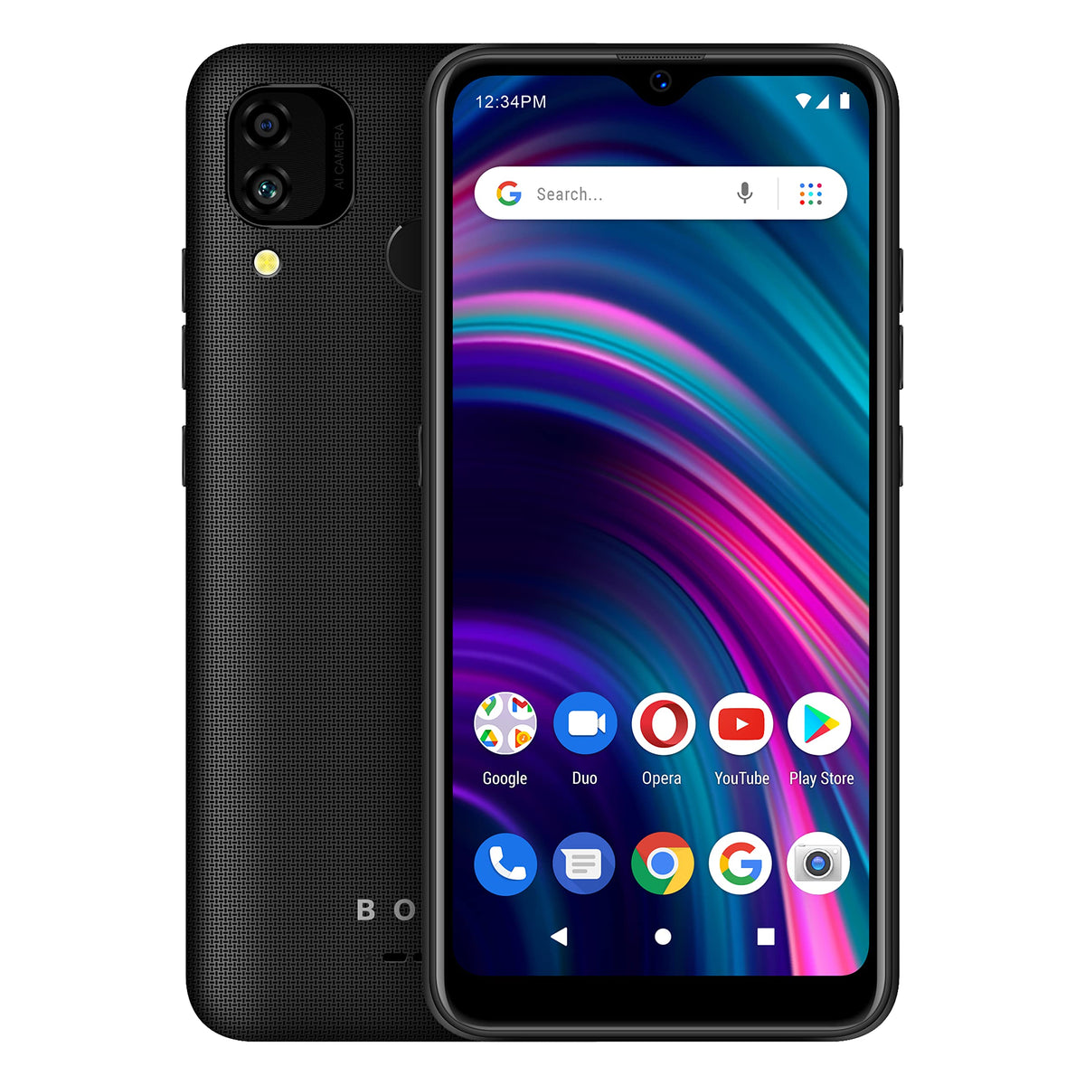 Unlocked 6.1” HD+ Infinity Display 32 GB Dual 13MP Camera Black Q425367