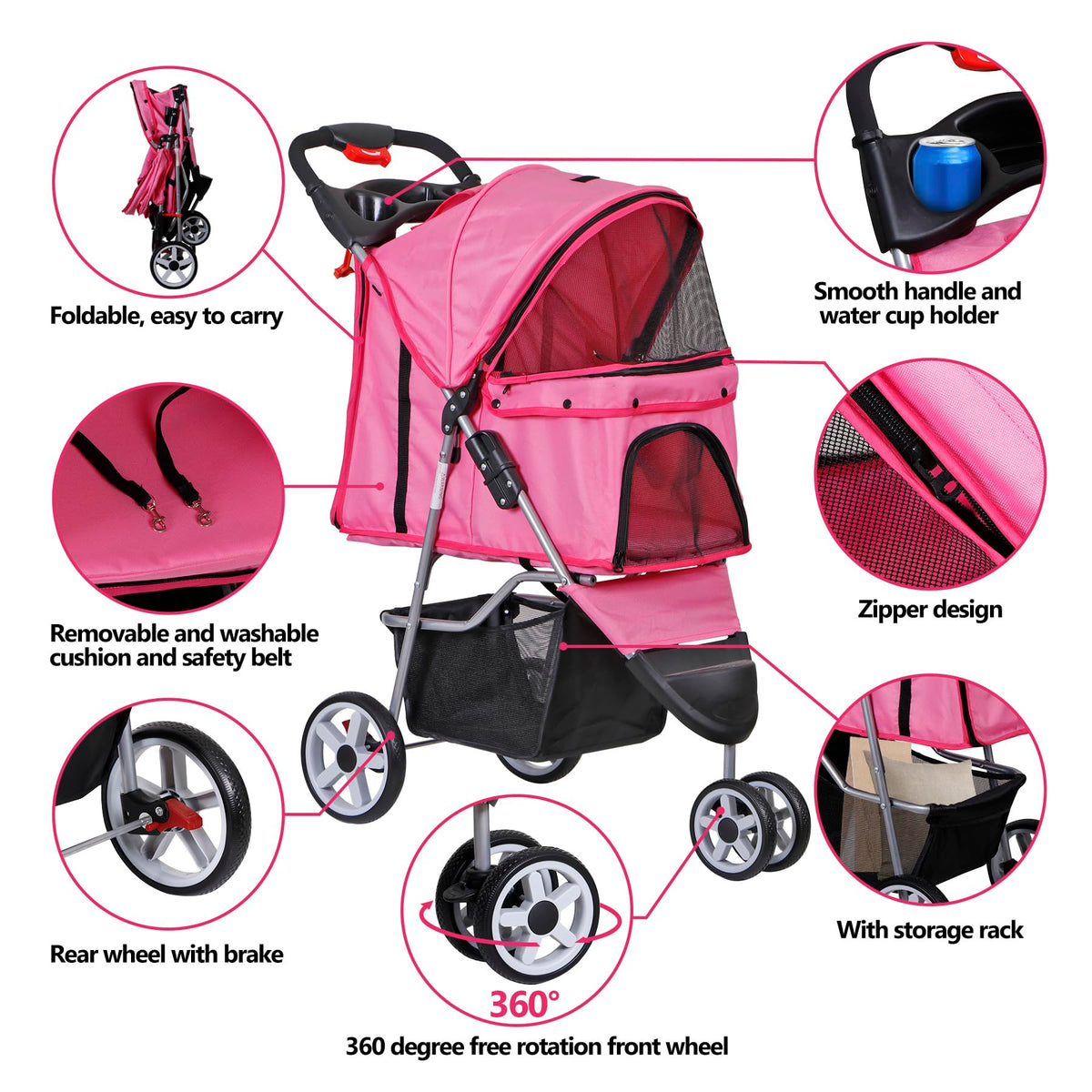 Foldable Pet Stroller Z22988