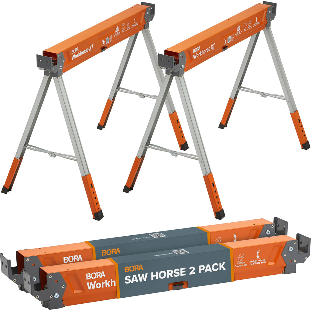 2 Pack Adjustable Folding Heavy Duty Sawhorse T188198
