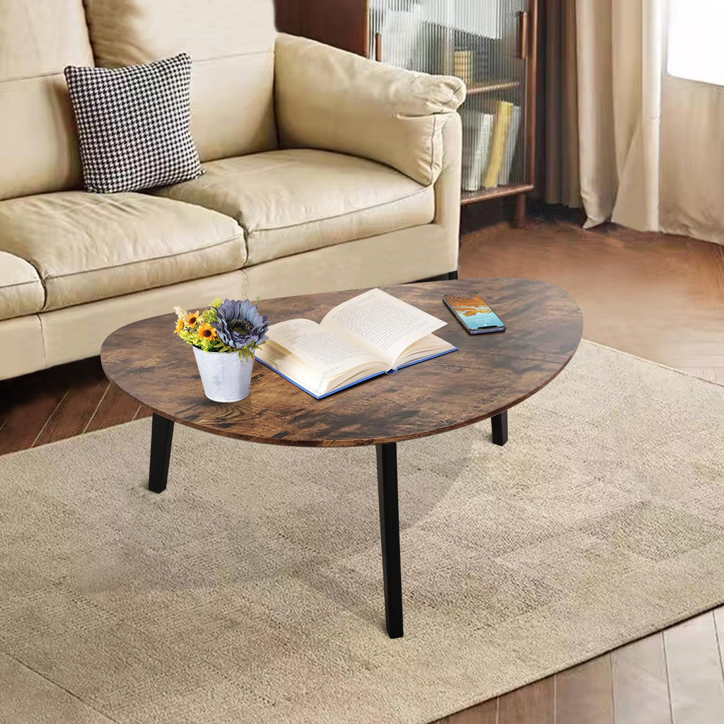 Oval Espresso Wood Coffee Table A2430