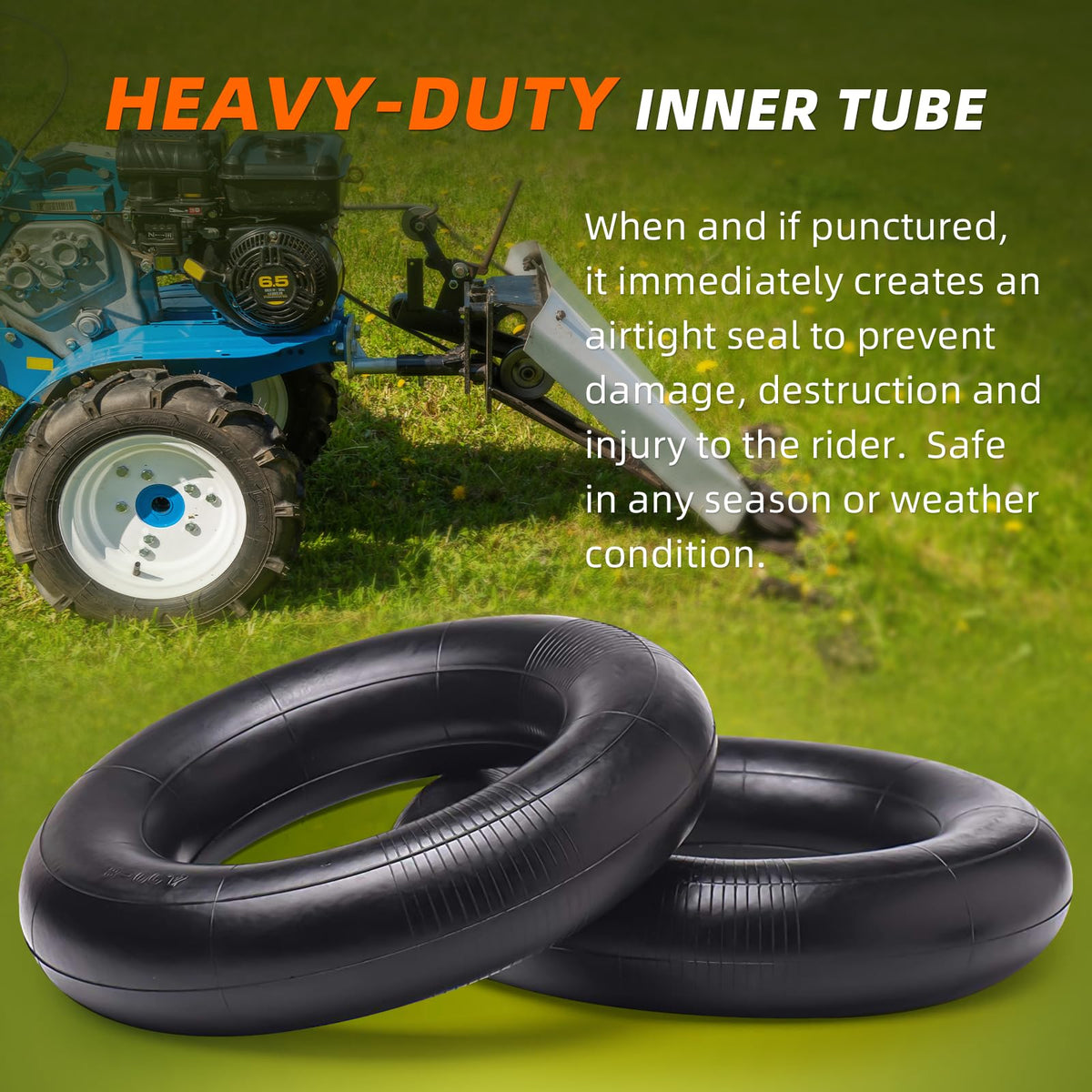 4.80/4.00-8" Inner Tube with TR-13 Straight Valve Stem (4-Pack) U72537