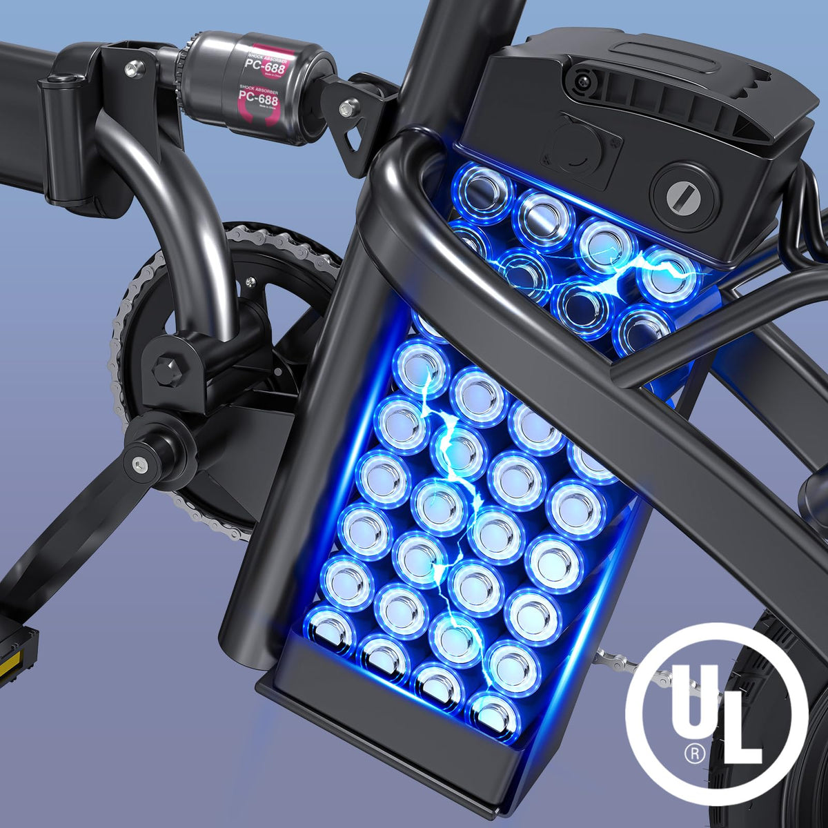 560W Motor 24MPH 32 Miles Range 48V 10Ah Battery 14" Foldable Electric Bike with Basket B5702