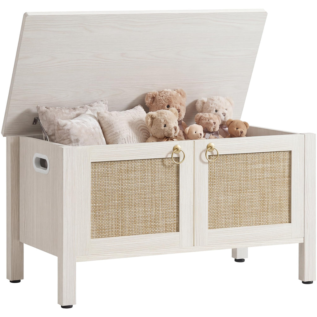 Rattan Storage Bench with 2 Safety Hinges K846148