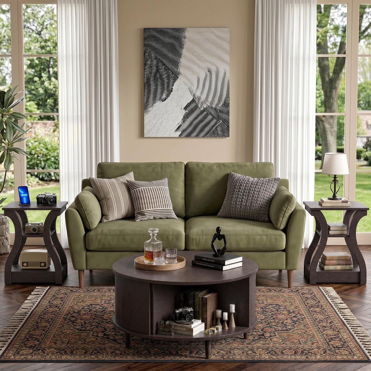 Brown End Tables Set of 2 P795