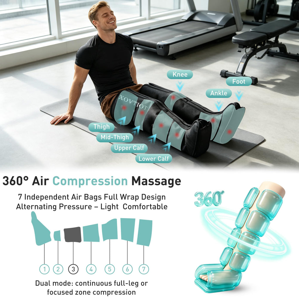 Air Compression Leg Massager with 6 Modes 3 Pressure Levels X36883