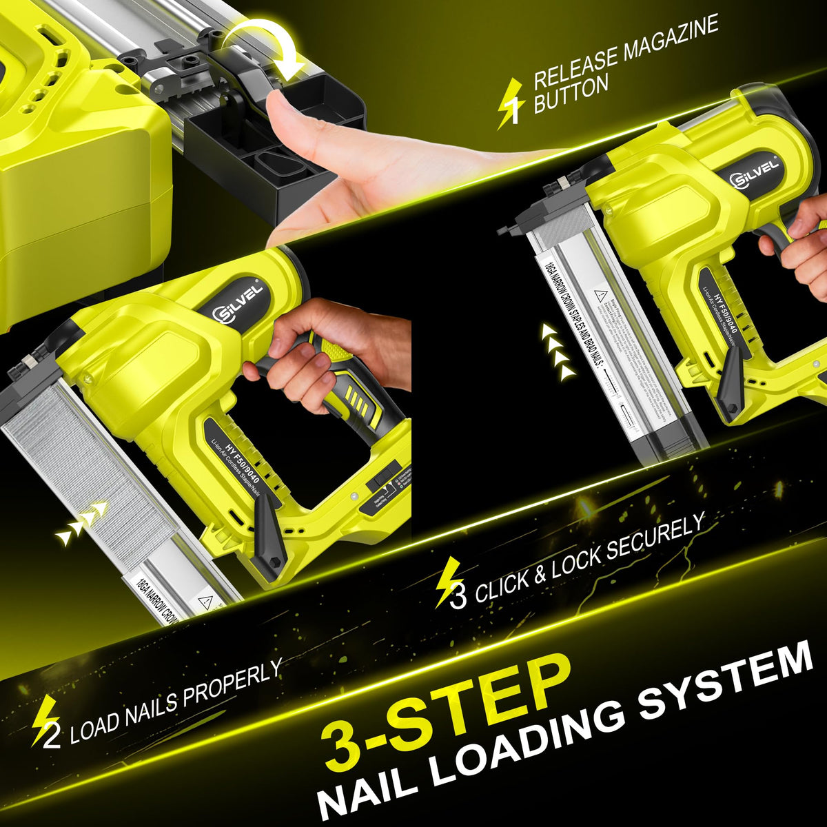 2" Cordless Brad Nailer, 2-in-1 21V Electric Brad Nailer with Battery M314