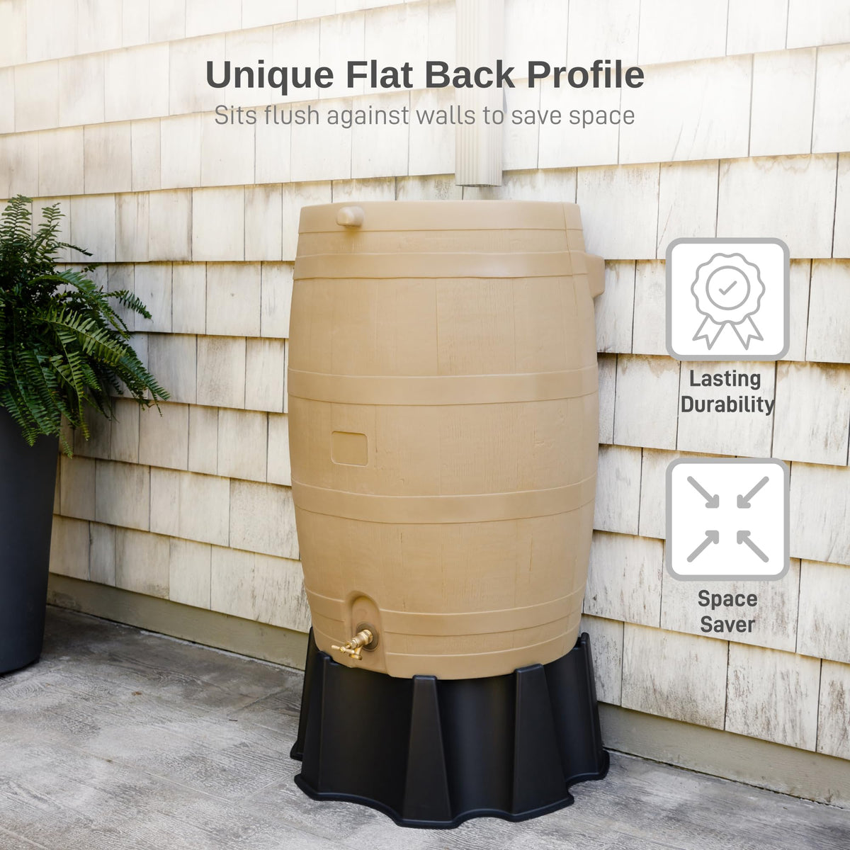 50-Gallon Rain Water Collection Barrel with Brass Spigot M28424