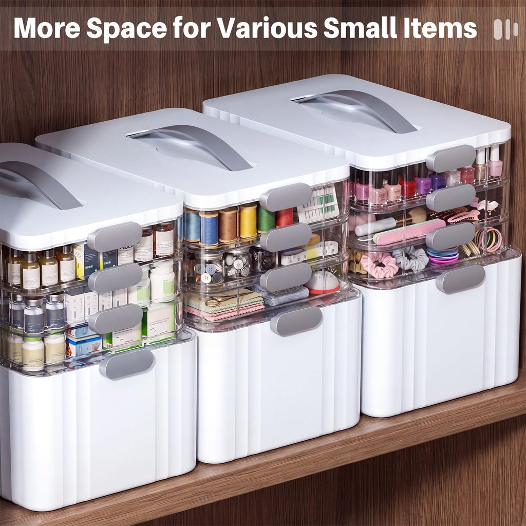 4-Tier Medicine Organizer Storage Box J457654