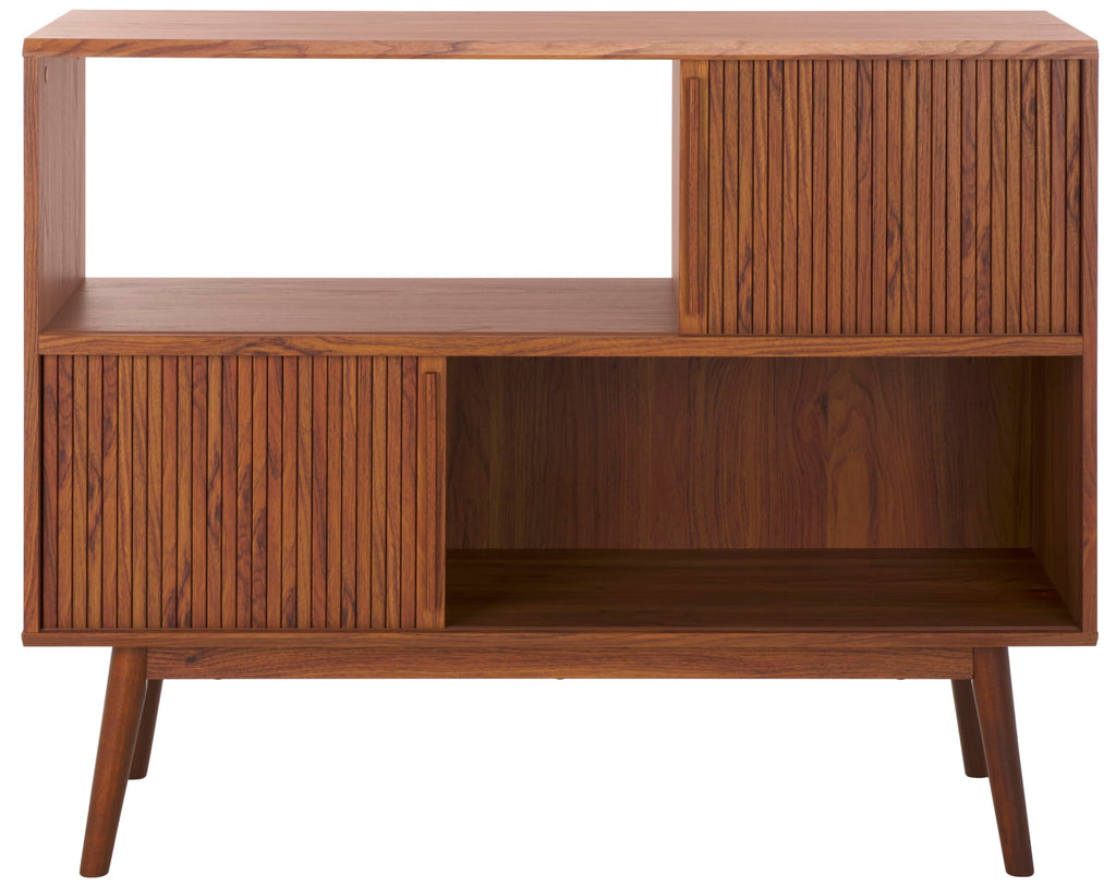 Walnut Brown TV Stand with Sliding Door W82172