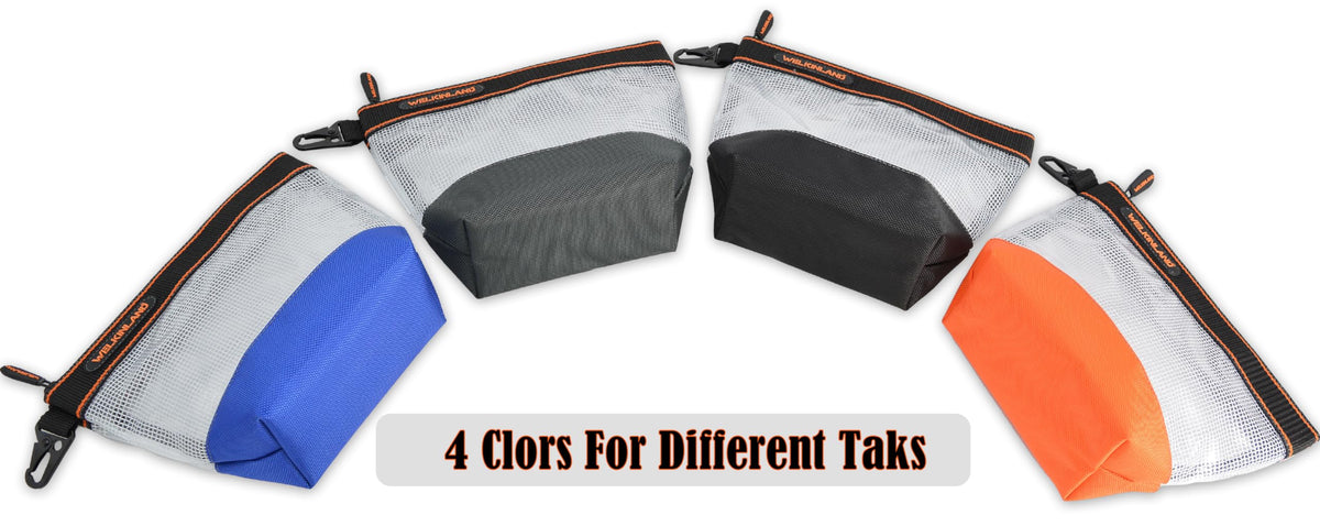 10-Inch Clear 4-Pack Zippered Tool Pouch A1752