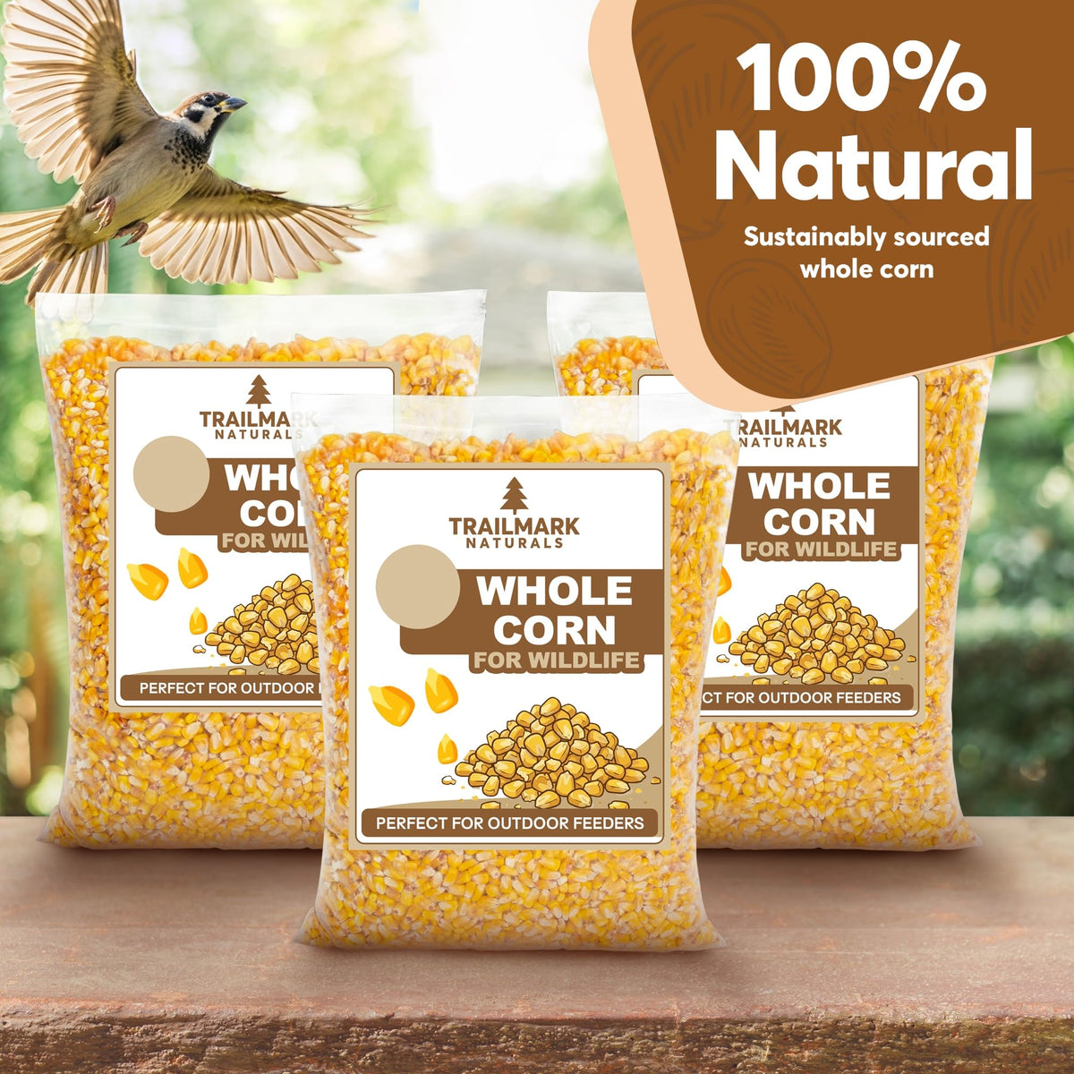 Whole Corn 20 LB Bird Seed & Wildlife Feed X68343