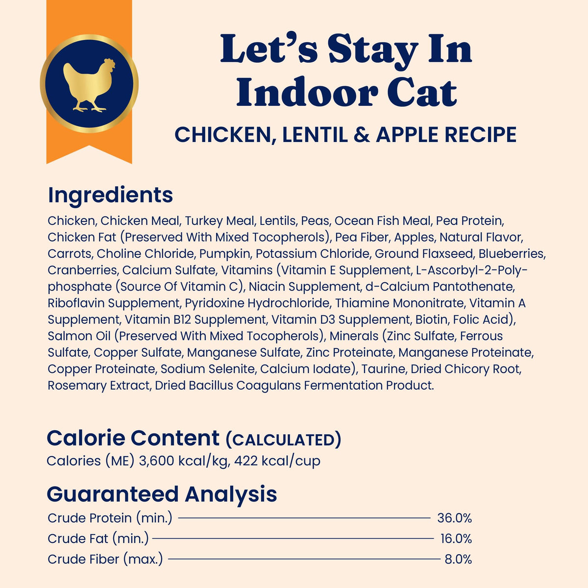 Solid Gold Indoor Chicken Dry Cat Food High Fiber, Adult & Senior Cats 12LB M22839