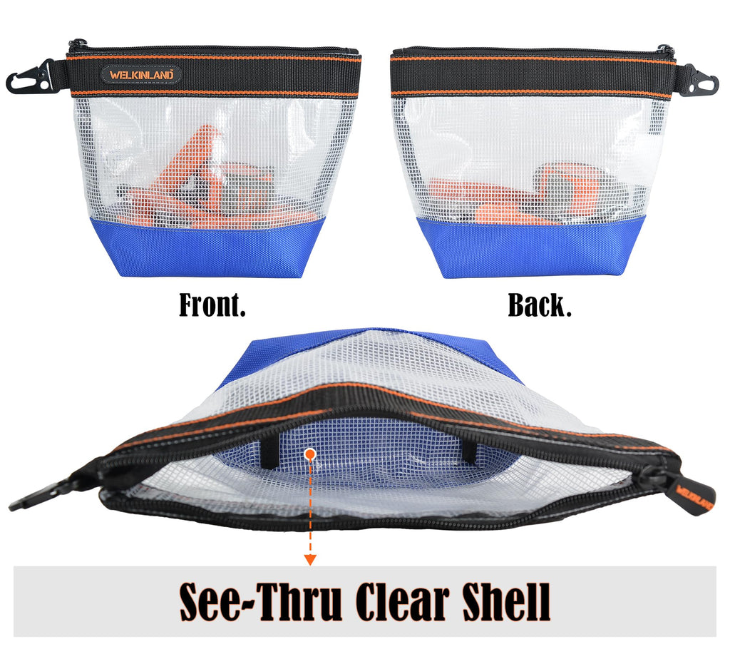 10-Inch Clear 4-Pack Zippered Tool Pouch A1752